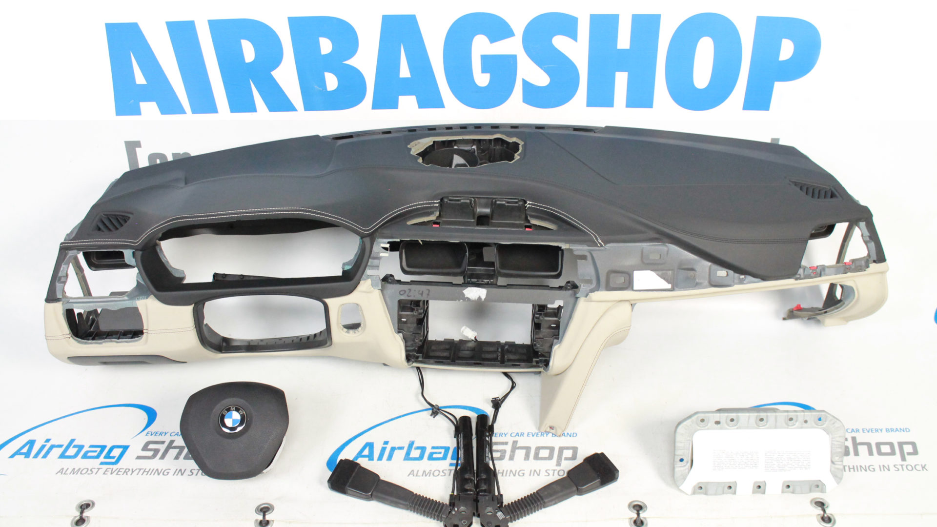 Airbag set Dashboard black beige speaker BMW 3 serie F30 F31 F34