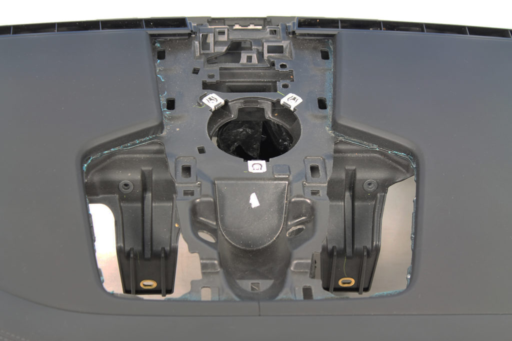 Airbag set - Dashboard leather black with grey stitches Porsche Cayenne  (2017-.)